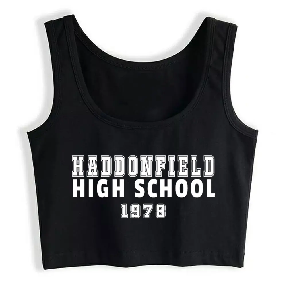 

Boho Crop Top Haddonfield High School 1978 Design Vintage Custom Womens Tops blusas mujer de moda 2021 verano Gym Tank Top Women