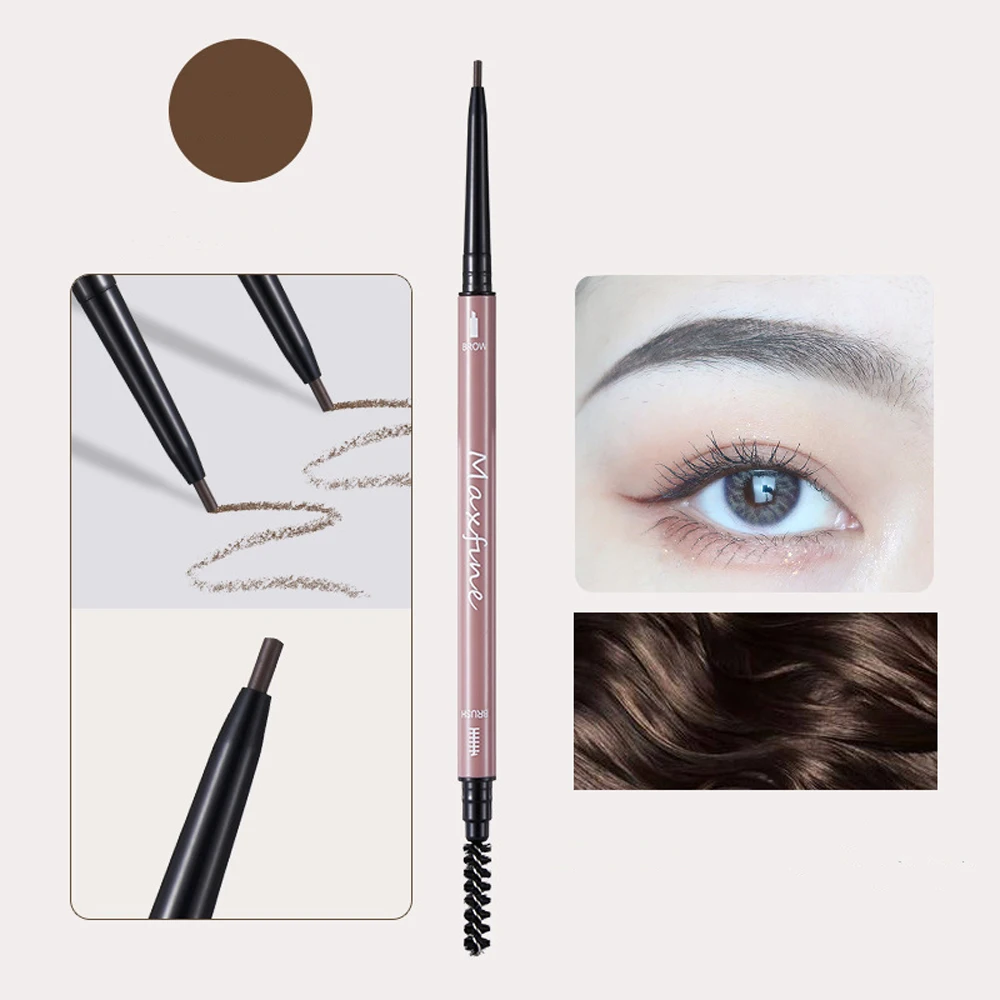 

Карандаш для бровей, ультратонкий, двусторонний, водостойкий, с защитой от пота