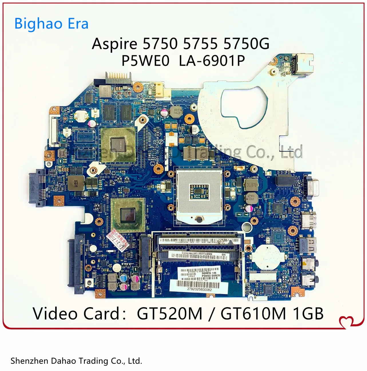 

Материнская плата для ноутбука Acer Aspire 5755 5750 5755G 5750G GT520M/GT610M 1G-GPU HM65 DDR3