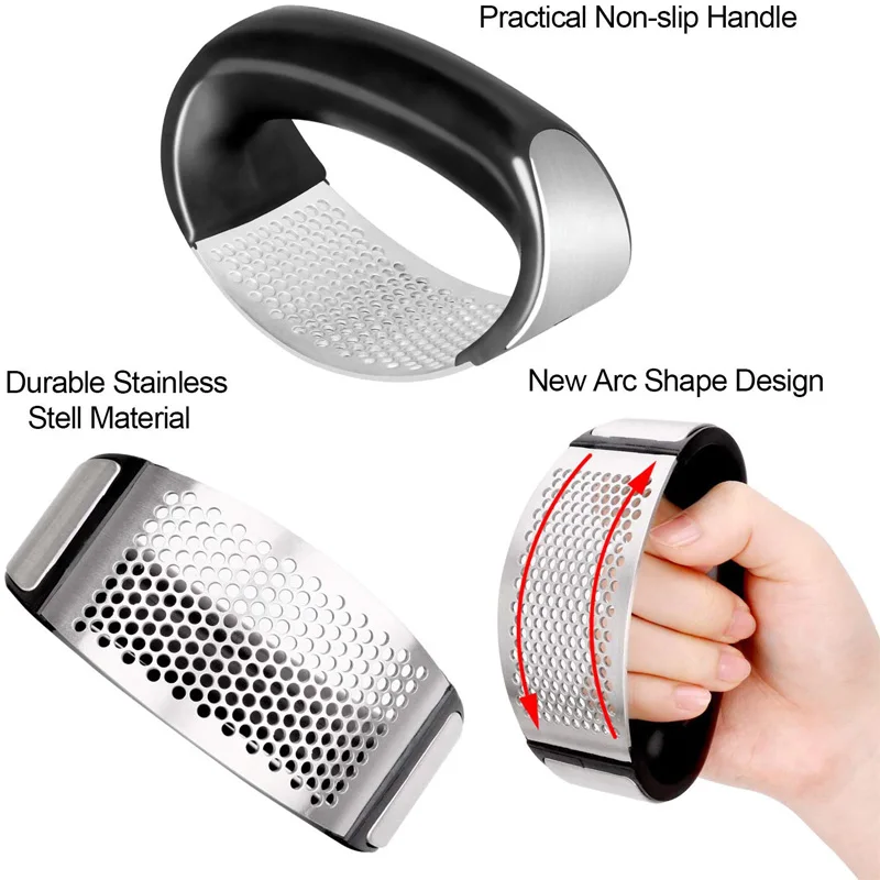 1Pcs Stainless Garlic Press Kitchen Rocker Crusher Tool Household Manual Device Squeezer Ginger Tools | Дом и сад