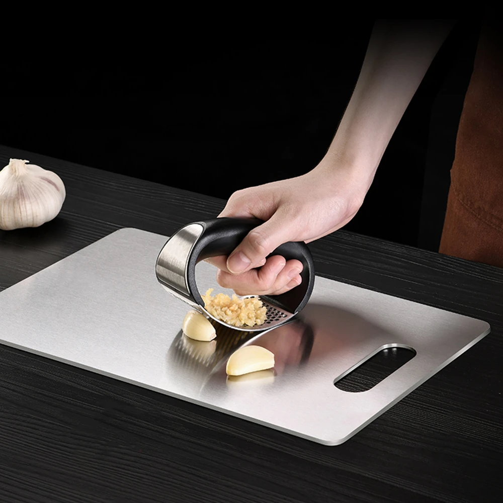 Чеснок Пресс Нержавеющая сталь Мясорубка & дробилка с силиконовой трубки