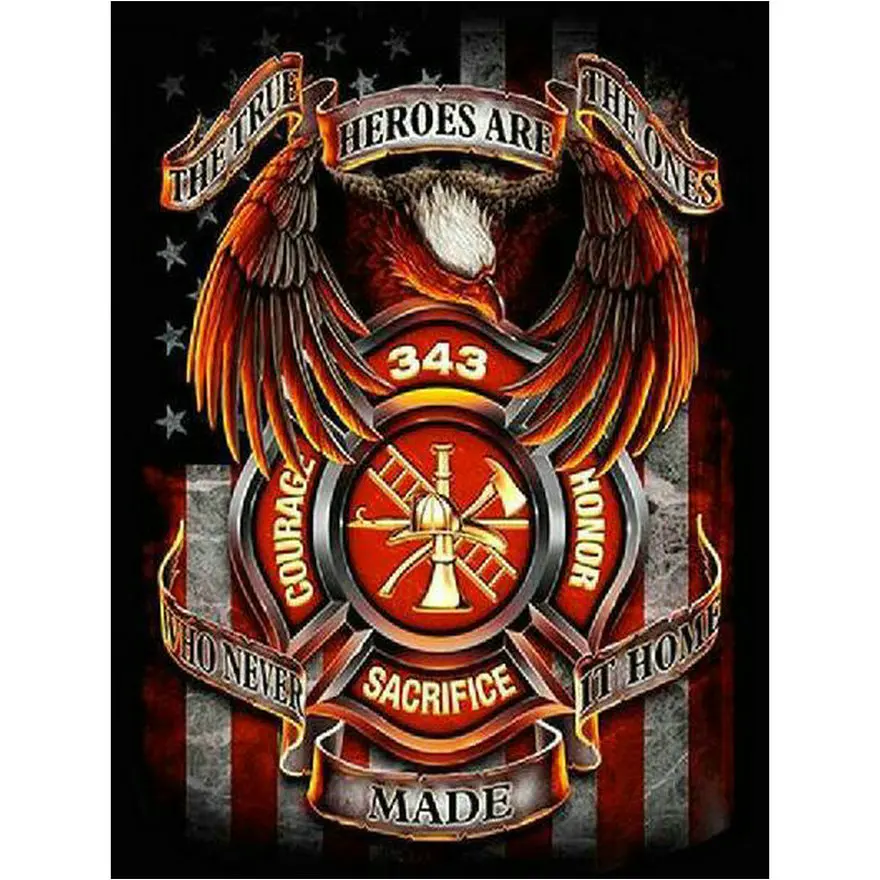 5d diy алмазная живопись eagle fireman наклейка квадратная/фотография 3d Алмазная мозаика