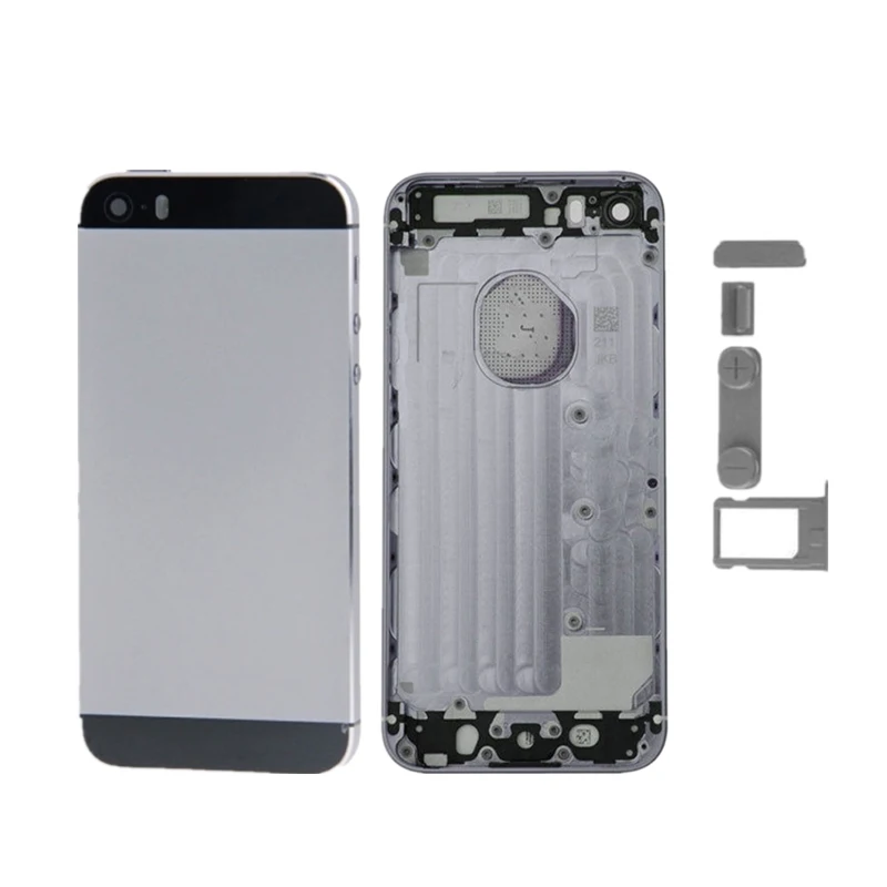 10 шт. задняя крышка батарейного отсека чехол для iPhone 5 5S металлическая средняя рамка Шасси с боковыми кнопками