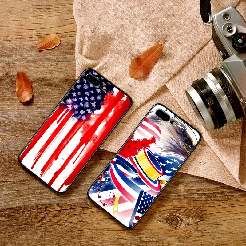 Американский счастливый foerth июля чехол для samsung S6 S7 EDGE S8 S9 PLUS Мягкий силиконовый S10