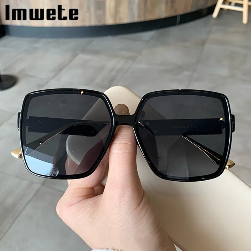 

Женские большие солнцезащитные очки Imwete, мужские роскошные брендовые Винтажные Солнцезащитные очки, уличные очки с защитой UV400