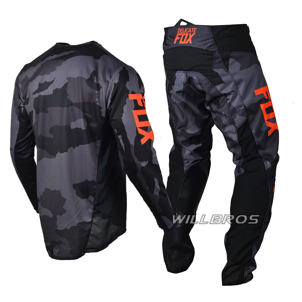 Delicate Fox 180 Oktiv Trev Gear Set Motocross Jersey Pants MX Combo Off-road Suit Cycling ATV UTV Enduro Kits For Men enlarge