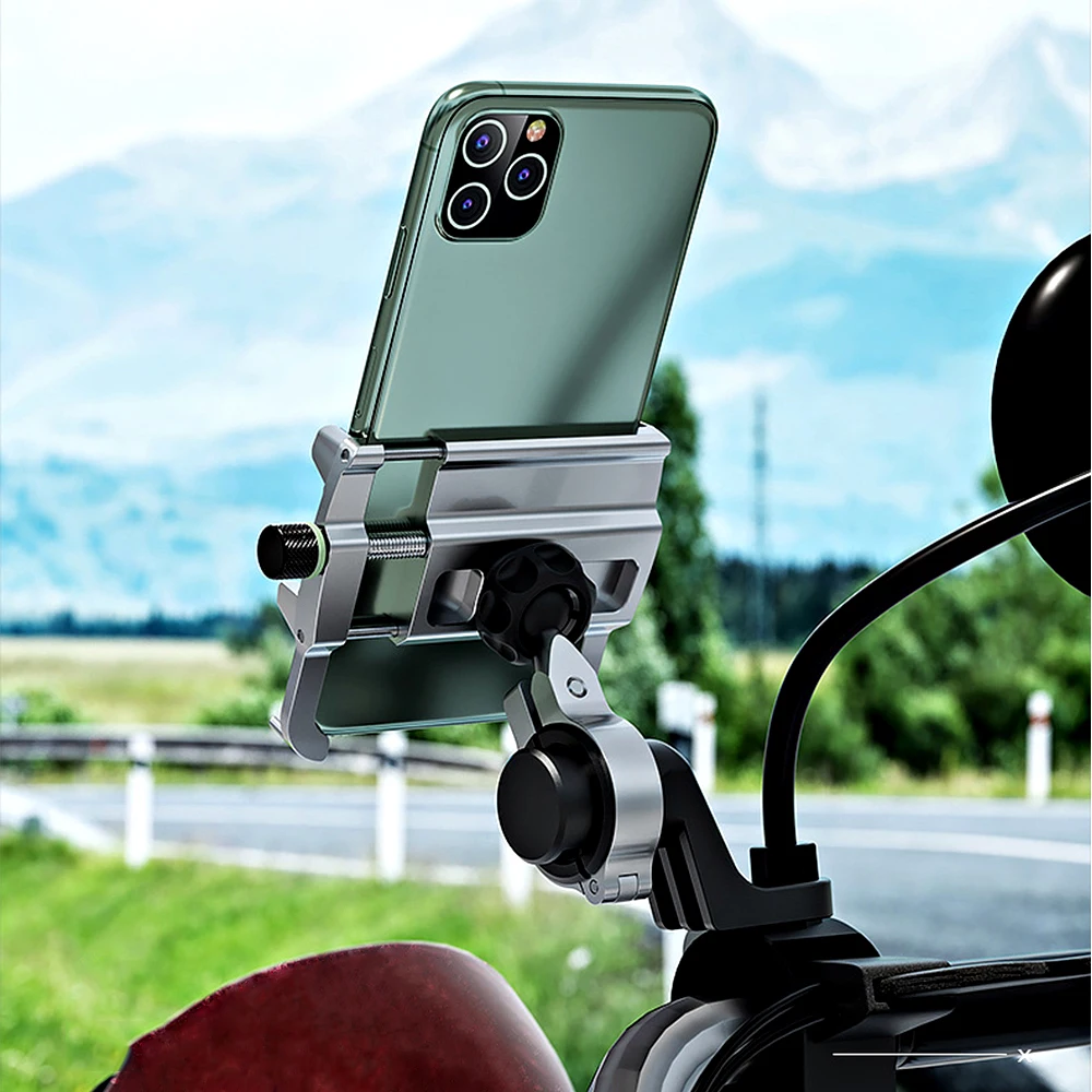 

Bicycle Cellphone Holder for 4.7-6.5 Inch Mobile Phone Mount Support Racks Aluminum Waterproof Bike Stand Handlebar Accessories