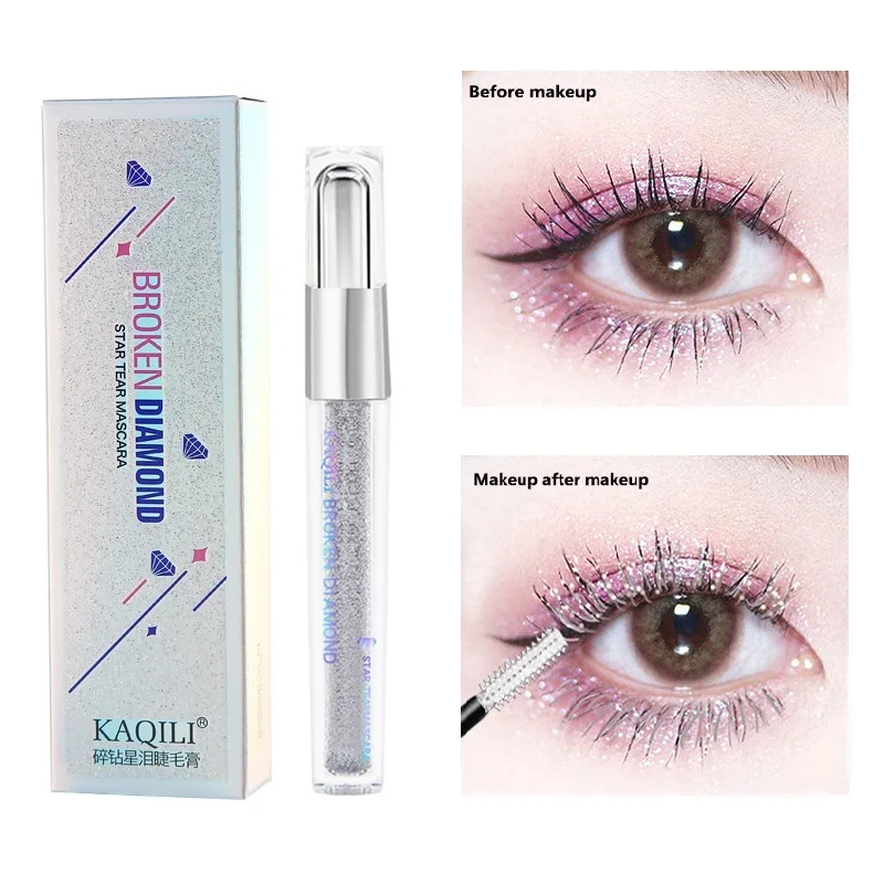 

Тушь для ресниц с блестками Алмазный макияж глаз Мерцающая Очаровательная завивающая густая Удлиняющая Тушь для ресниц водоСТОЙКАЯ стойка...