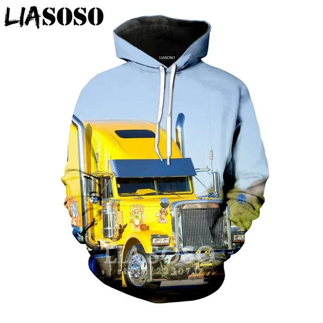 

LIASOSO Winter men women Sweatshirt 3D Drucken Auto Lkw Hoodie Langarm Top Casual Harajuku Hip Hop Pullover streetwear
