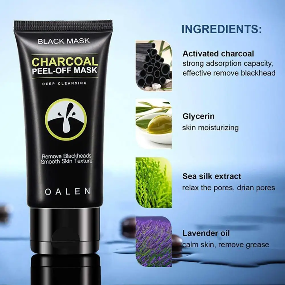 Black Charcoal Mask Peel-off Purifying Deep Cleansing Remove Blackhead Acne Scar Anti Wrinkles Face Skin Care | Красота и здоровье