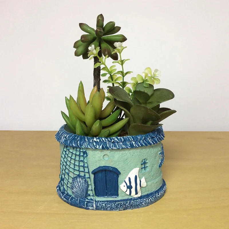 Креативные смоляные цветочные горшки ручной работы простые для