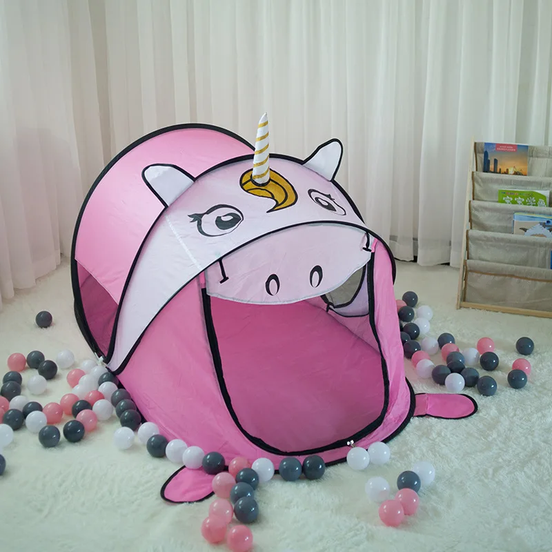 Детская игровая палатка с единорогом и шариками переносная для мальчиков