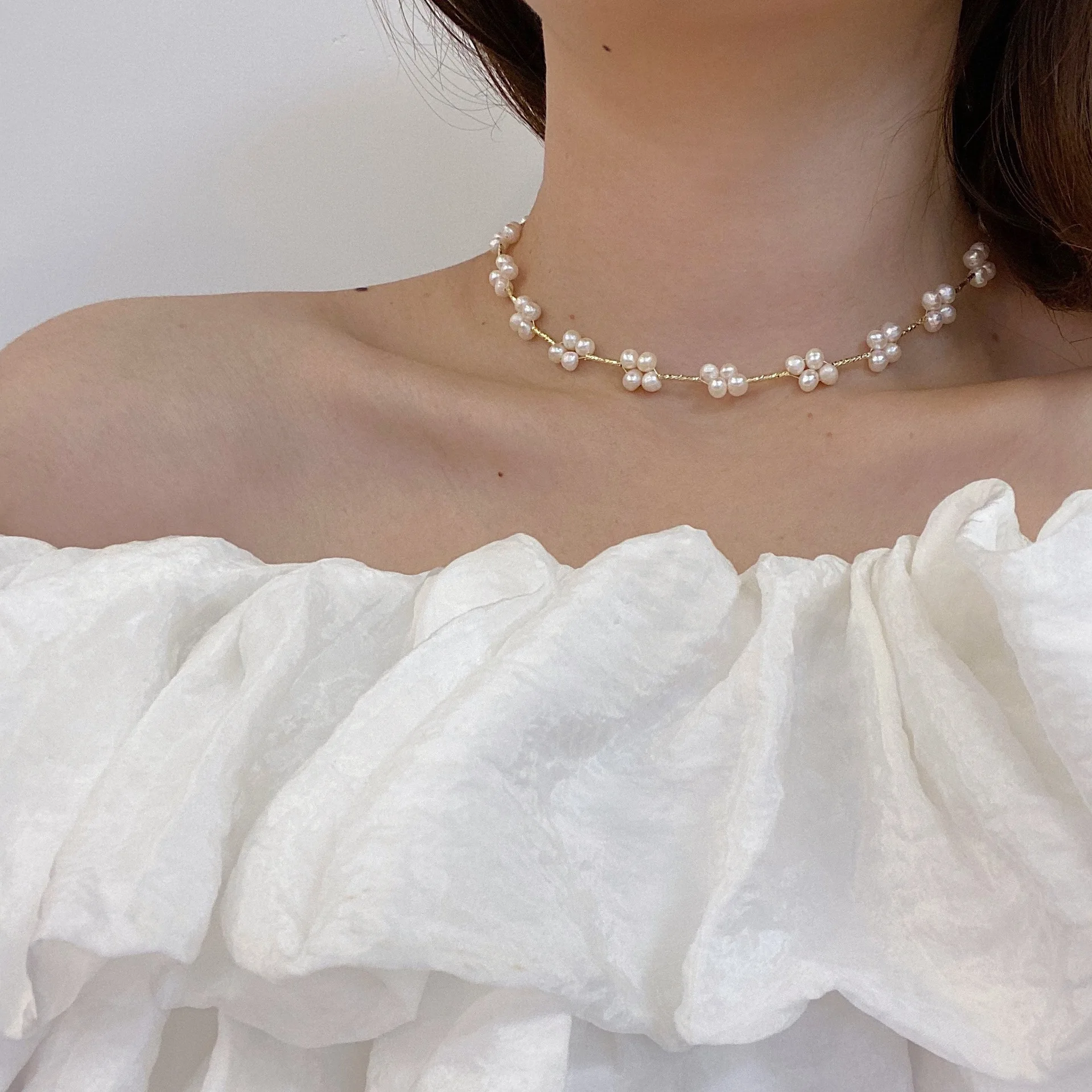 

2021 новый 100% натуральный пресноводный колье с жемчужиной очарование для женщин Свадебные обручальные кольца подарок минималистский изыска...