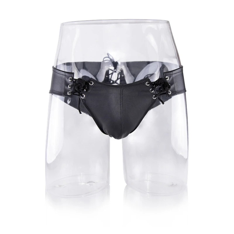 Мужское нижнее белье эротическое латексные трусы в кожаном Для мужчин Сисси