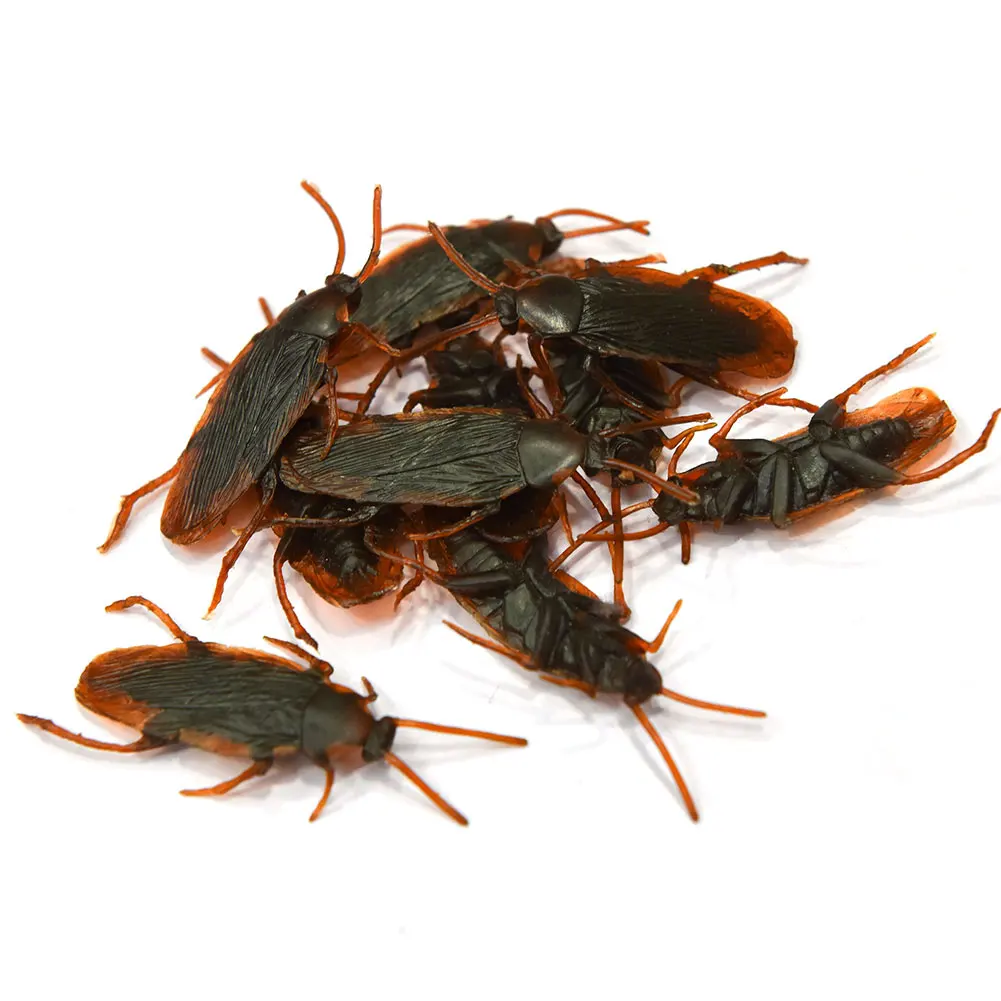 

10 шт. 20 шт. поддельные тараканы Новинка тараканы жуки реалистичные насекомые выглядят на Хэллоуин день дурачий трюк вечевечерние игра игруш...