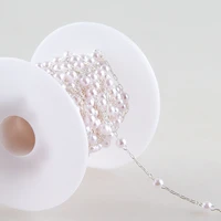 xuqian high quality pearl beads brass sterling silver chains for diy jewelry making necklace bracelet accessories c0065