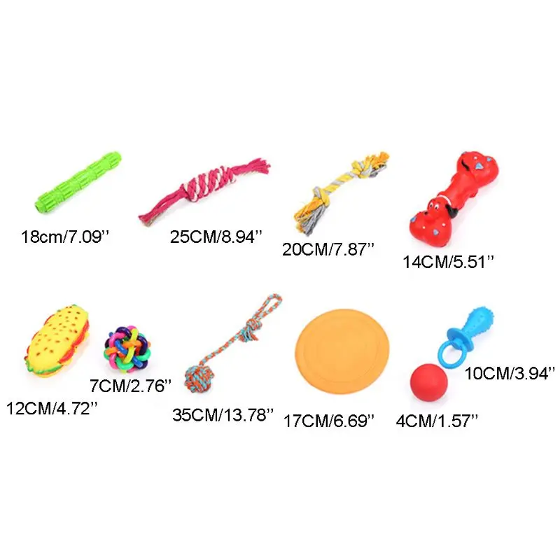 

10PCS Dog Chew Rope Toys Supporting Perfect for Aggressive Chewers and Playful