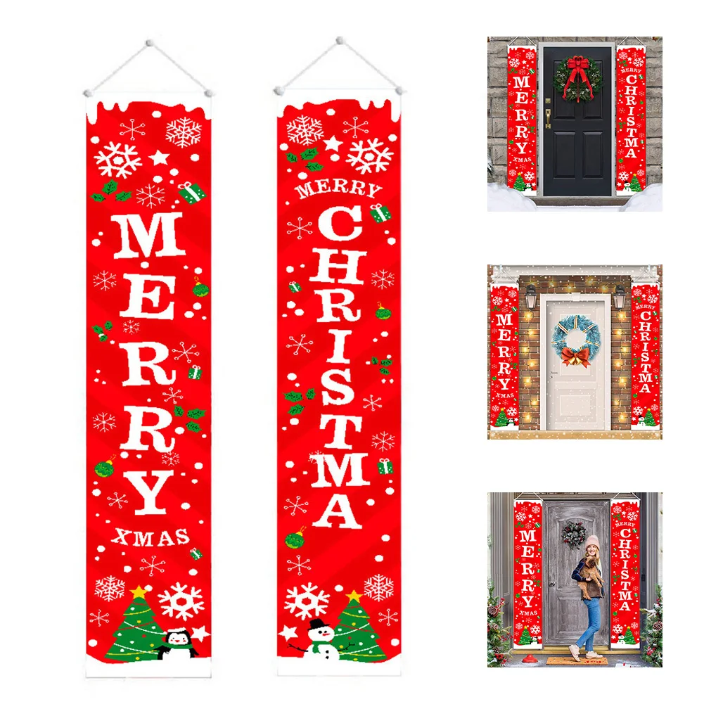 

180x30 Cm Merry Christmas Banners New Year Outdoor Indoor Christmas Decorations Hanging Banner Porch Sign Xmas Banners For Home