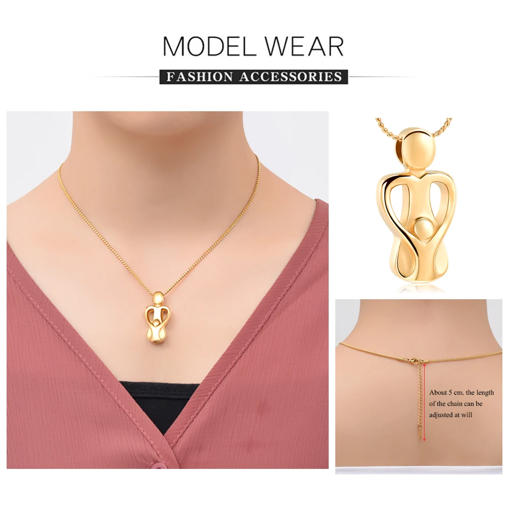 

Cremation Jewelry Baby in Mom Arms Heart Urn Necklaces for Ashes Memorial Keepsake Necklace for Family