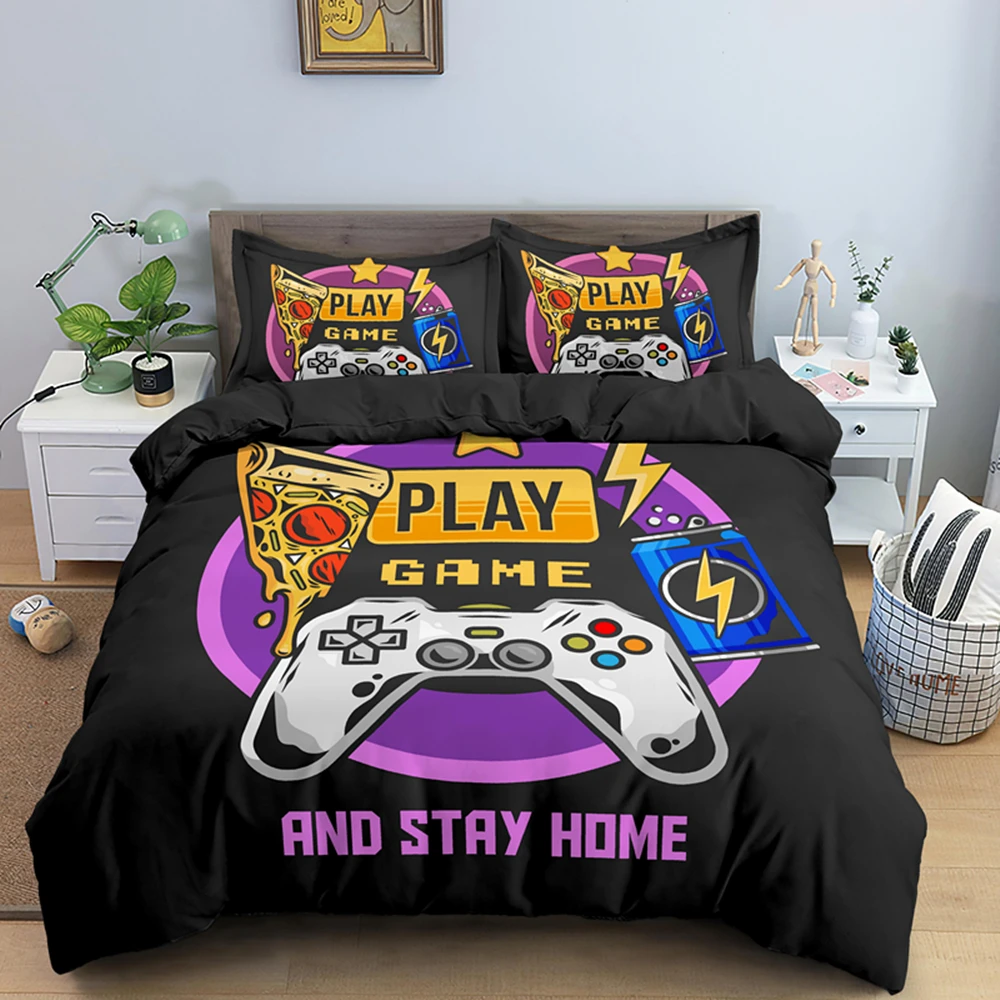 

Fashion Bedding Set 2/3pcs 6 Patterns 3d Digital Gamer Printing Duvet Cover Sets 1 Quilt Covers + 1/2 Pillowcases US/EU/AU/UK