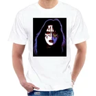 Футболка для мужчин Kiss Glam Hard Rock Band музыкальная группа Ace Frehley футболка для фитнеса-Черная Женская футболка 6460 Вт