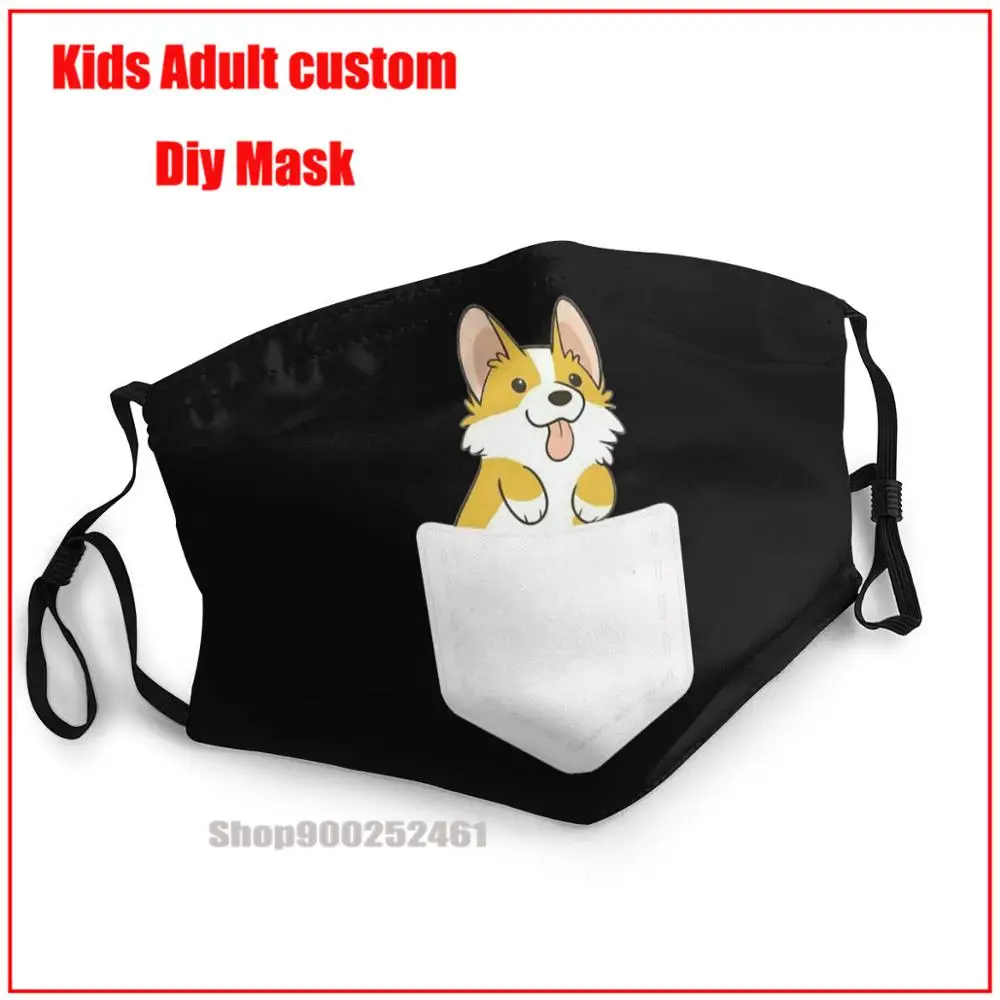 

Корги в кармане DIY masque de protection lavable моющаяся многоразовая маска для лица детская маска pm2.5 забавная pattem print grimace ghost