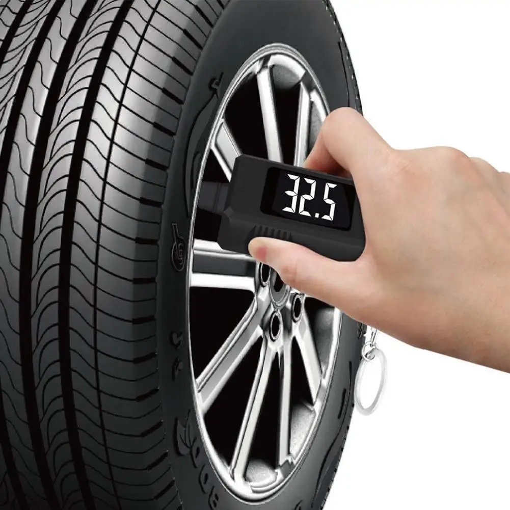 

2-in-1 Tyre Pressure Gauge LCD Digital Display Tire Gauge And Tread Depth Gauge With Key Chain For Cars SUV Trucks And Vehicles