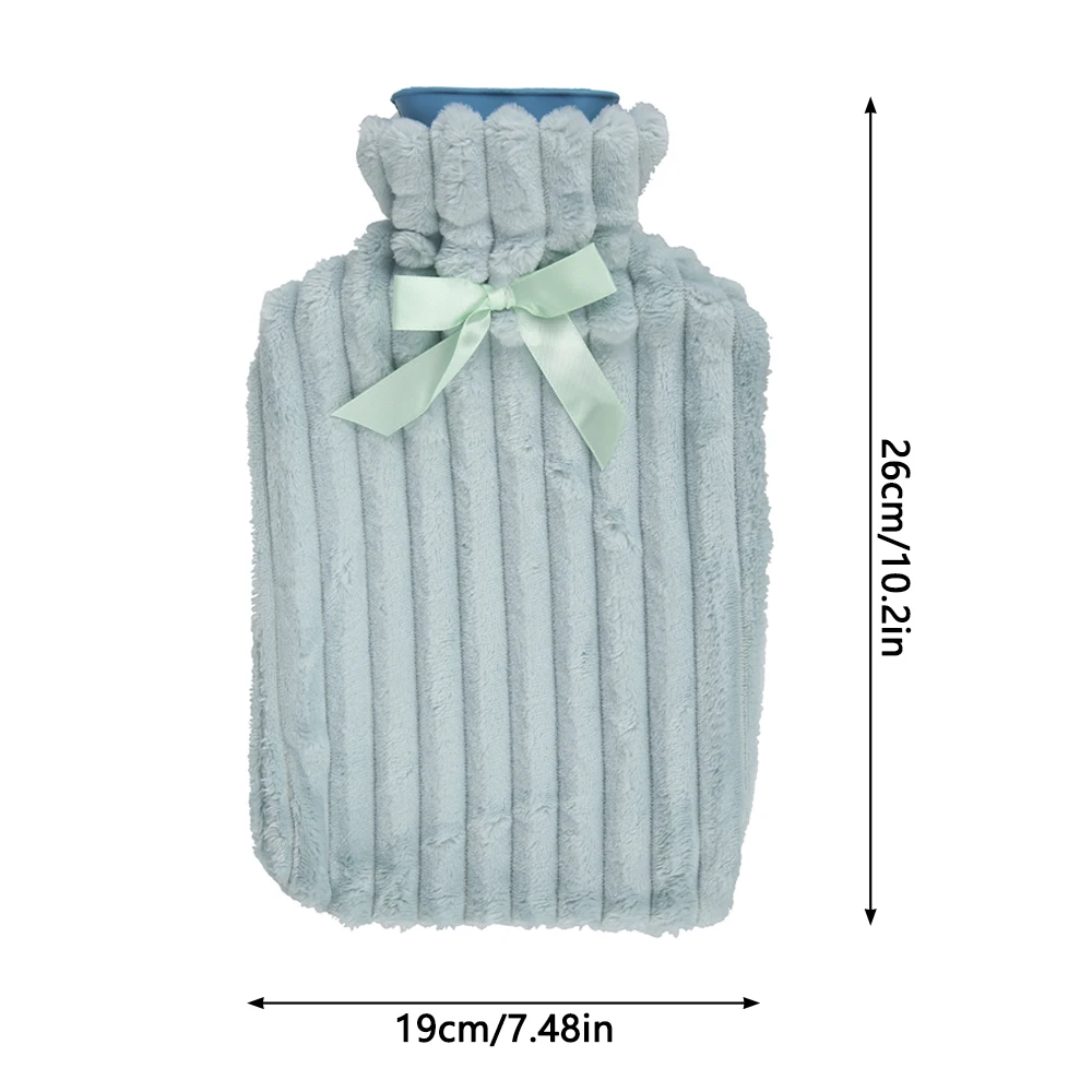

1700ml Hot Water Bottle with Soft Plush To Keep Warm In Winter Portable Reusable Protection Covering Washable and Leak-proof