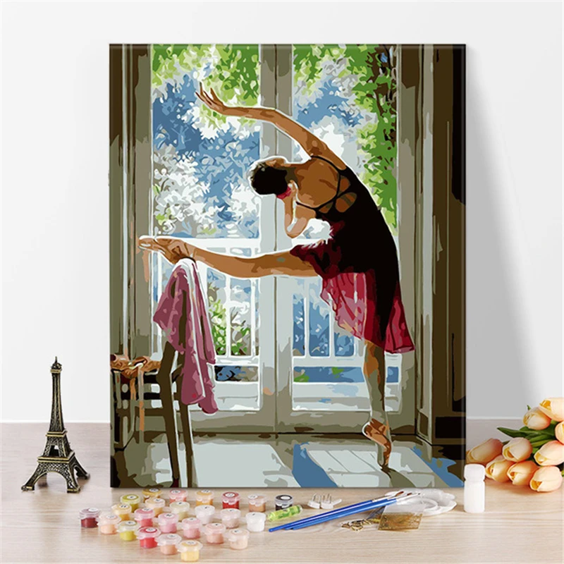 

Ballet Girl Paintings By Numbers DIY Pictures Oil Coloring By Numbers Set Gift Drawing By Numbers Canvas Decor New Arrivals