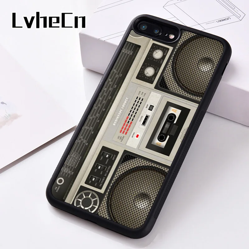 LvheCn силиконовый чехол для телефона iPhone 6 6S 7 8 Plus 5 5S SE X XS XR 11 PRO MAX Ретро хип хоп Boombox