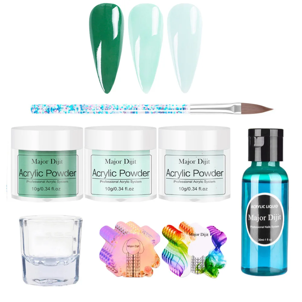 

1 Set Nail Glitter Powder Nail Crystal Powder and Liquid Kit Nail Art Supplies