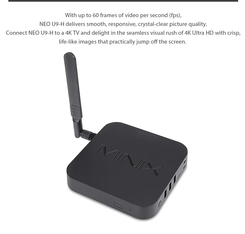 MINIX NEO U9-H Android 7,1 tv Amlogic S912-H Восьмиядерный Smart tv Box 2 ГБ DDR3 16 ГБ+ NEO A3 Voice Air mouse 4K HDR wifi телеприставка