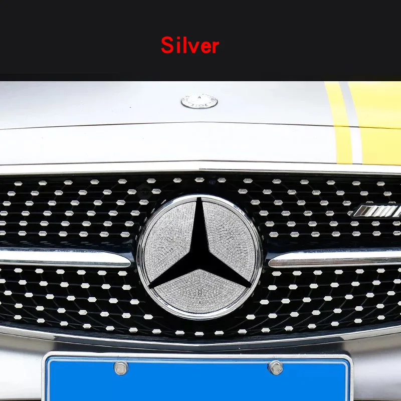 Silver 3pcs Для Mercedes w205 amg w176 mercedes класс a w176 аксессуары mercedes benz cla amg логотип w176 mercedes cla w117 amg - Название цвета: Silver 3pcs