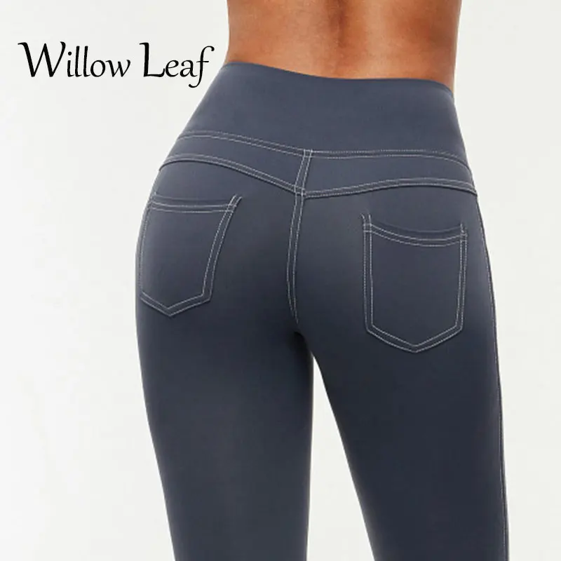 

Женские спортивные Леггинсы с высокой талией и карманами