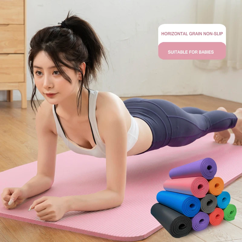 Коврик для йоги нескользящий коврик одинарный/двухслойный из ТПЭ 183*61*6 мм