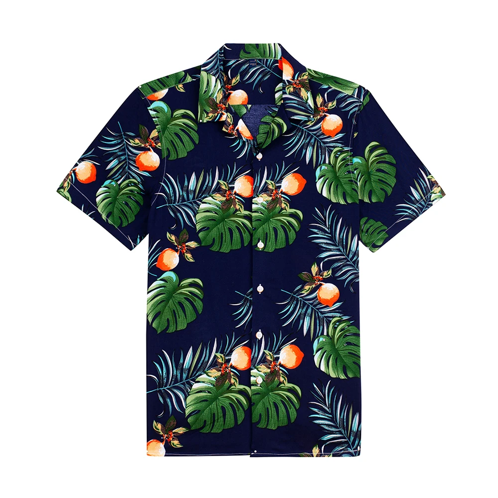 2020 мужские пляжные Гавайские рубашки с коротким рукавом летние хлопковые
