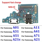 USB-порт для зарядки, гибкая плата для зарядного устройства для Samsung A51, A11, A01, A21s, A31, A41, A71, A21, A70s, A10s, A20s, A30s, A50s