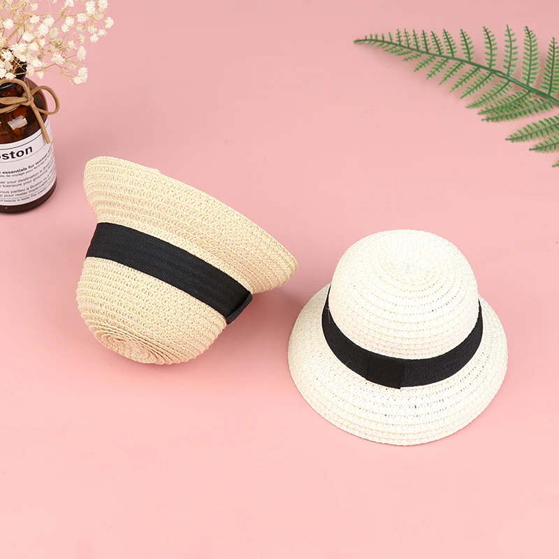 

1pc Fashion Cute Doll House Hand-woven Straw Hat For 1/6 Doll Accessories Decoration Girls Boys Dolls Gift