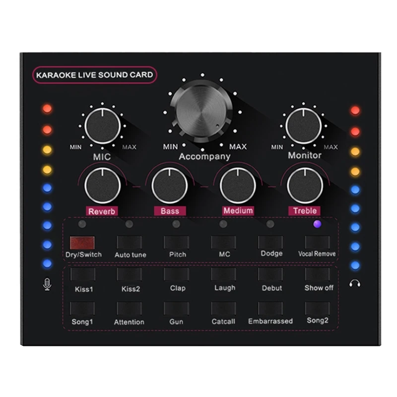 

Внешняя многофункциональная звуковая карта Bluetooth-совместимая звуковая плата наборы для прямого эфира DJ студийная потоковая система наборы...