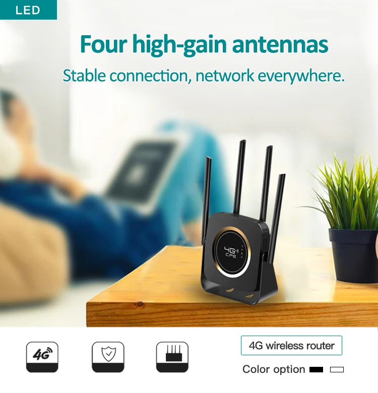 KuWFi 4G LTE маршрутизатор Lan порт беспроводной CPE встроенный аккумулятор 3000 мАч 300 Мбит/с высокоскоростная Мобильная точка доступа Wifi со слотом для sim-карты