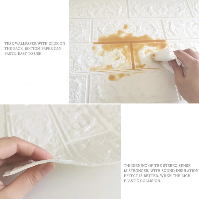 Настенные 3D стикеры из пены самоклеящиеся обои домашний декор украшение для