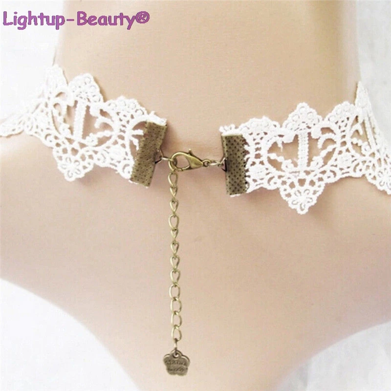 

Imitation Pearl Sexy Gothic Chokers Pearl White Lace Necklace Choker Necklace Vintage Women Bride Wholesale Jewelry