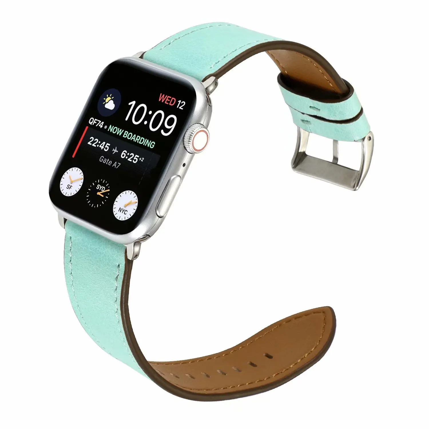 Ремешок из натуральной кожи для Apple Watch Band 44 мм 42 40 38 браслет карамельных цветов