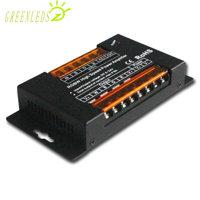 Светодиодный Усилитель RGBW Черный кожух 32A 4 цепи DC12-24V JM-AMF-T4 с высокое качество 3
