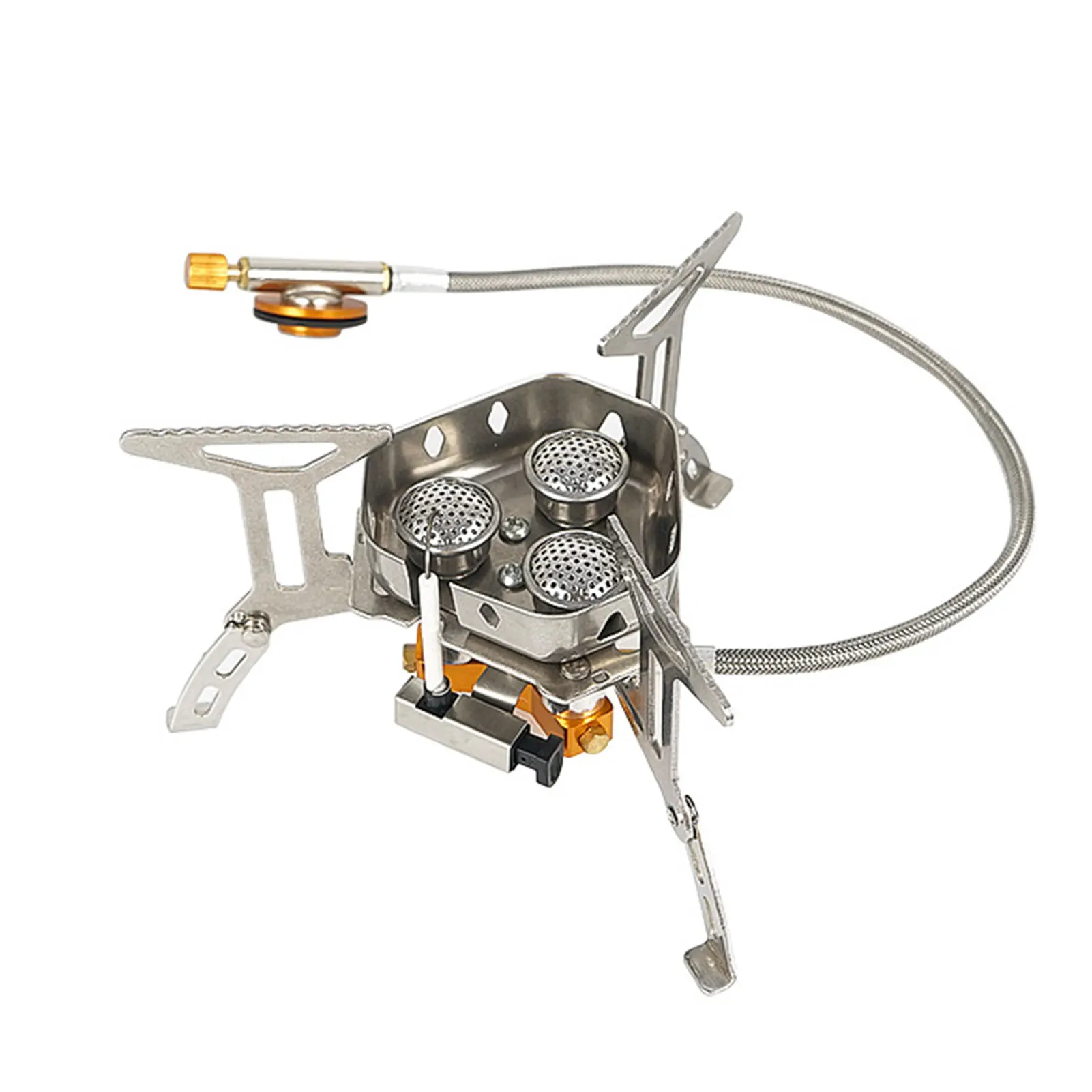 

5800W Ultralight Windproof Collapsible Hiking Travel Durable Portable Outdoor Camping Stove With Piezo Ignition Gas Burner