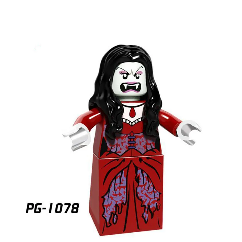 

Children Mini Halloween Minifigures Witch Skeleton Zombie Ghost Vampire Werewolf Pumpkin Man Funny Holiday Accessories Toys