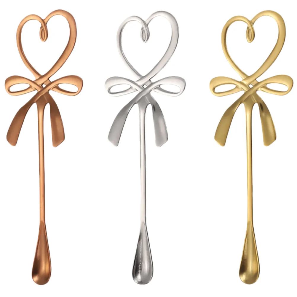 

3Pcs Coffee Serving Spoon Kitchen Mixing Spoon Dessert Spoon Stirring Spoon