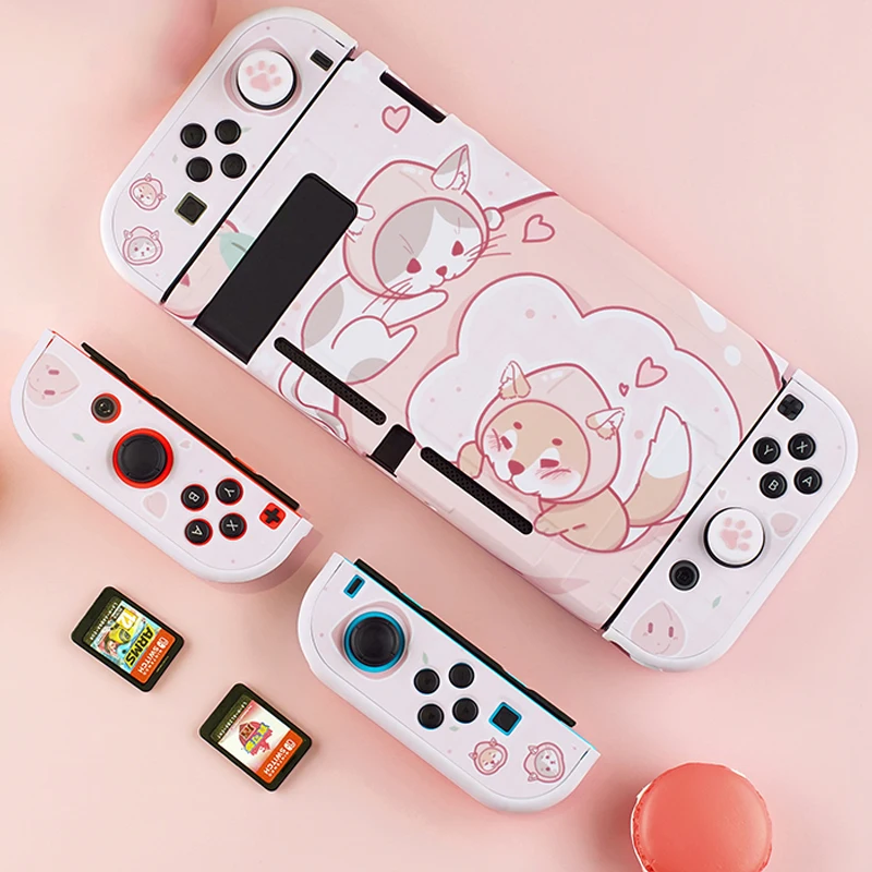 

Чехол для игрового контроллера Nintendo Switch, с изображением персикового кота