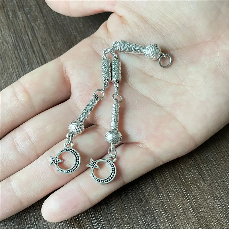 JunKang 2 шт. 9 см модные китайские Молитвенные Четки из бусин с металлической