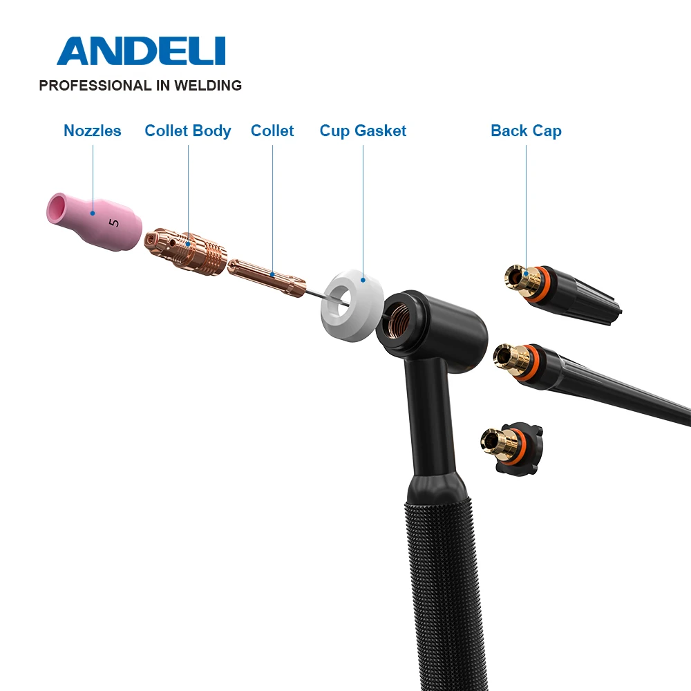 ANDELI Pyrex Cup Kit Practical Accessories TIG welding torch Argon Arc Tool For WP 17/18/26 | Инструменты